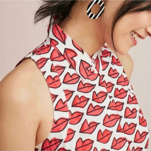 Anthropologie X Ann Howell Bullard Smooching Kiss Dress Size 12 - Picture 10 of 15